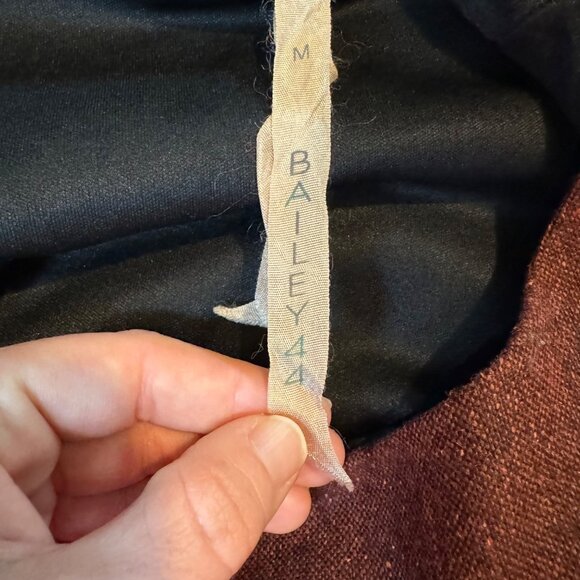 Bailey 44 Mini Tank Dress Burgundy Grey Brown Colorblock Wool Silk Blend Size M - Picture 5 of 11